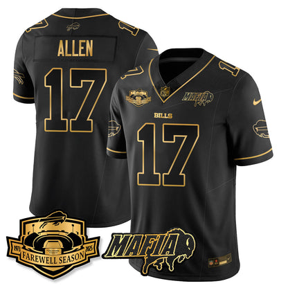 BUF 2025 Bills Mafia Patch Gold Vapor Limited Jersey - All Stitched-DTD