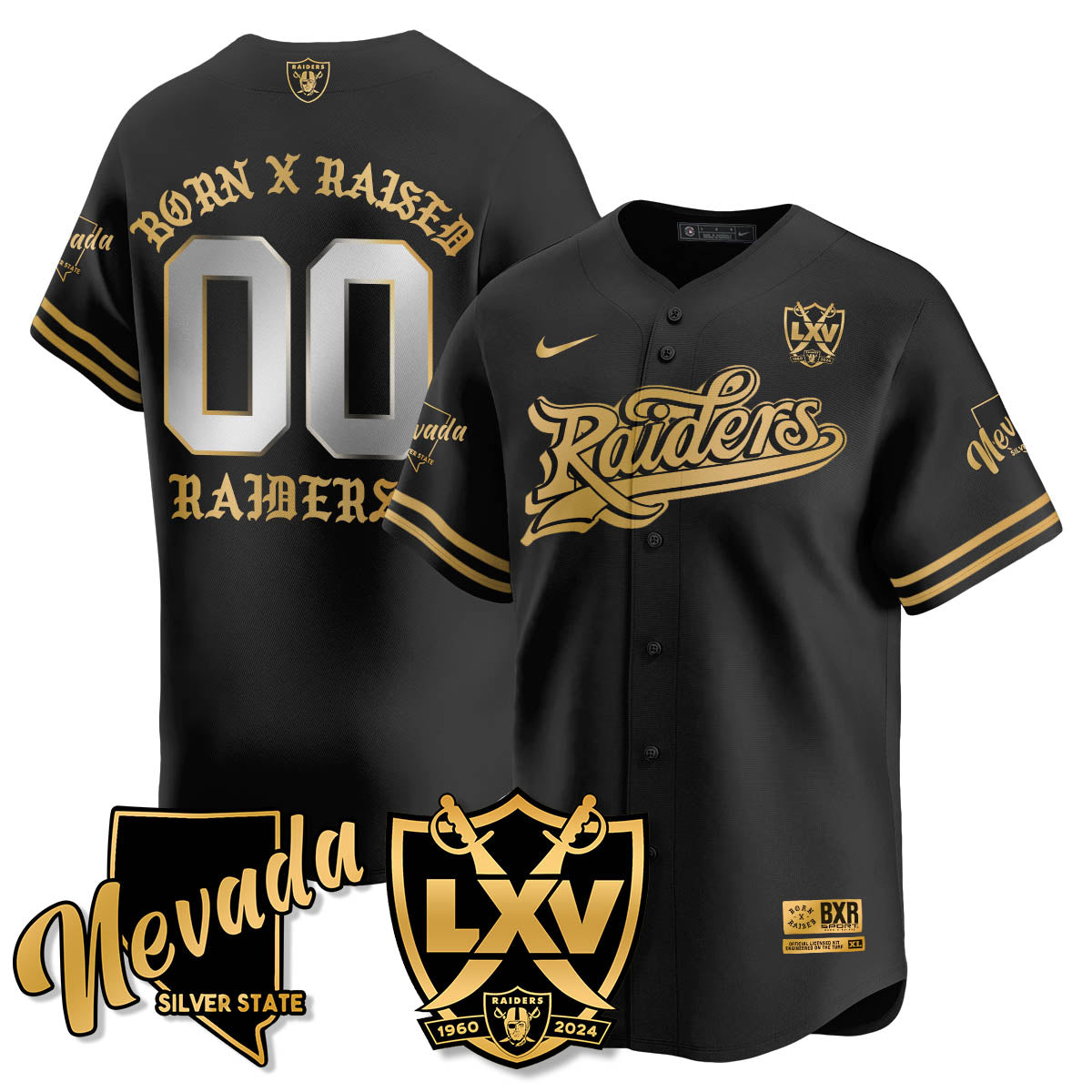 LVR Born x Raised Baseball Jersey - All Stitched-DTD