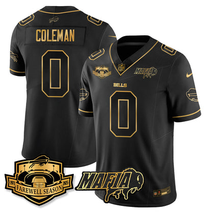 BUF 2025 Bills Mafia Patch Gold Vapor Limited Jersey - All Stitched-DTD