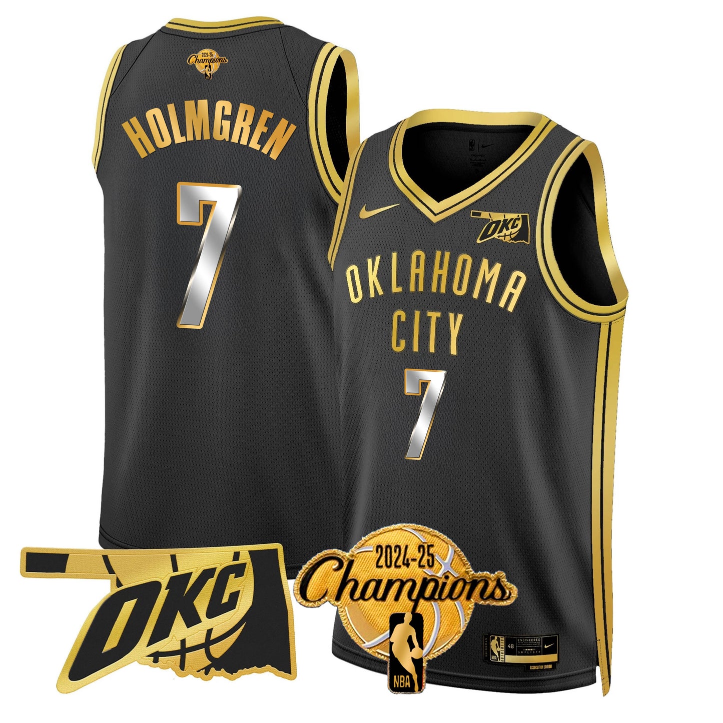 OKC 2024-25 Champions Jersey - All Stitched-DTD