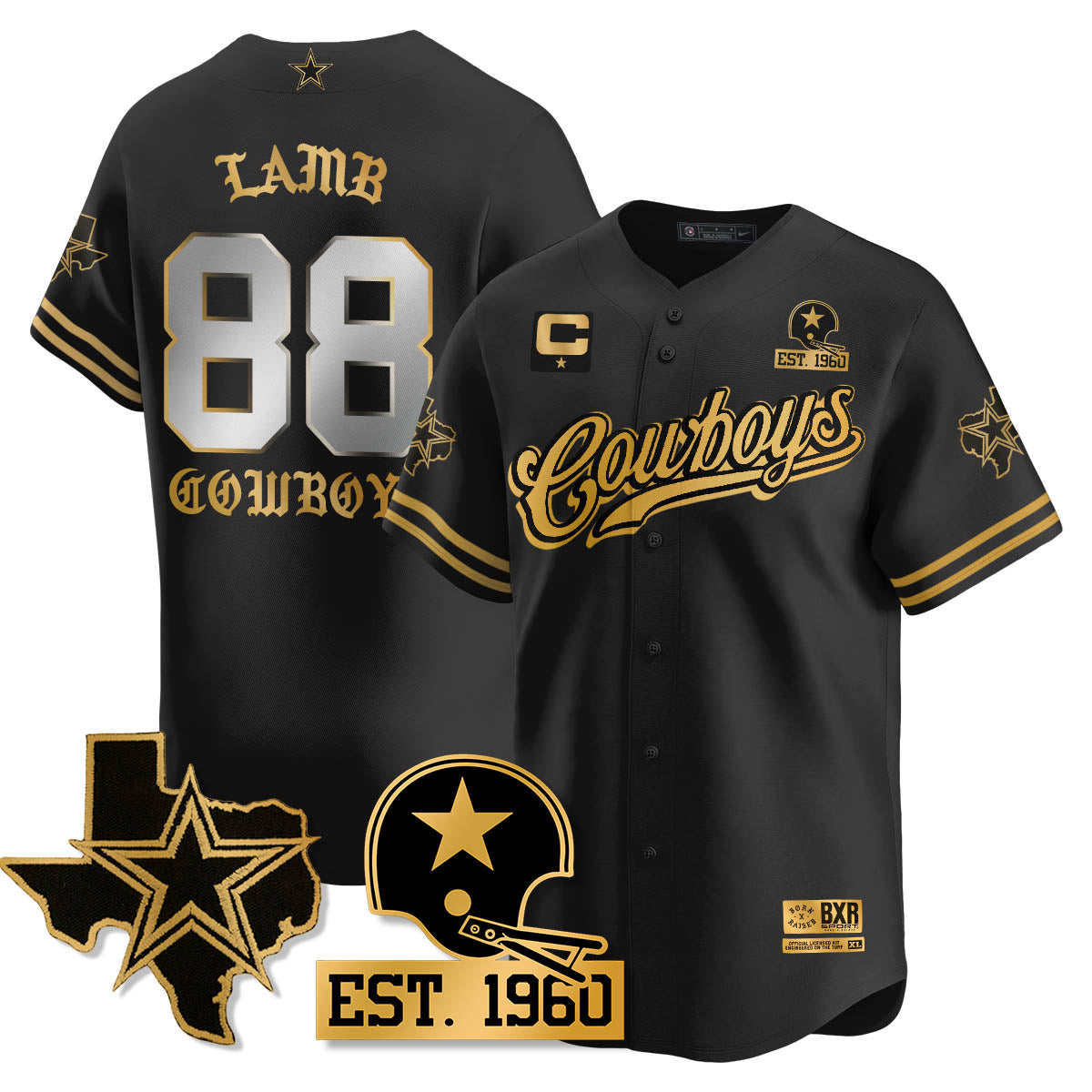 DAL Born x Raised Baseball Jersey - All Stitched-DTD