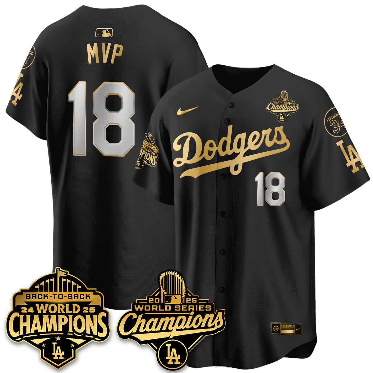 LAD 2025 World Series Champions Jersey - All Stitched-DTD