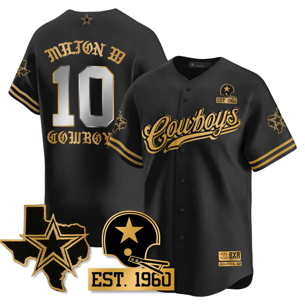 DAL Born x Raised Baseball Jersey - All Stitched-DTD
