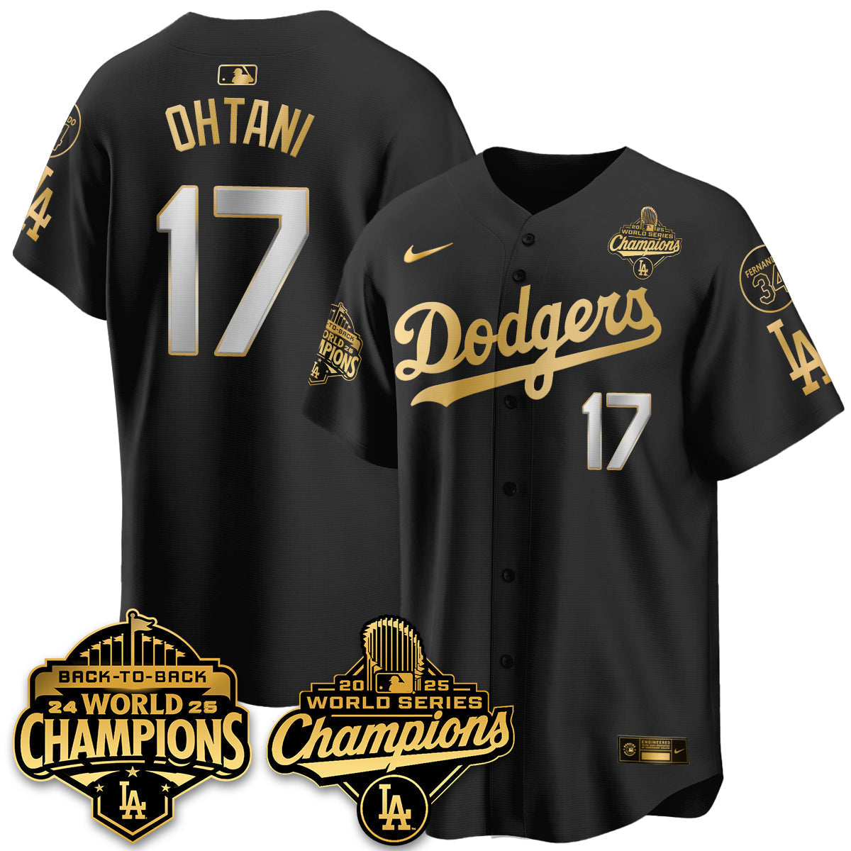 LAD 2025 World Series Champions Jersey - All Stitched-DTD