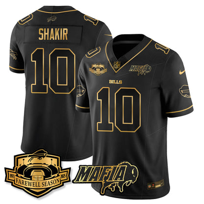 BUF 2025 Bills Mafia Patch Gold Vapor Limited Jersey - All Stitched-DTD