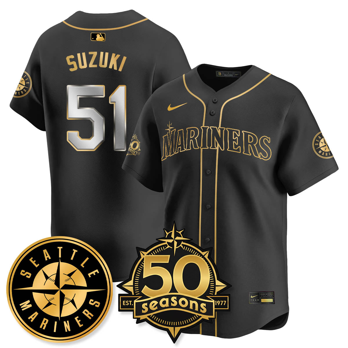 SEA Vapor Premier Limited Jersey - 50th Anniversary - All Stitched-DTD