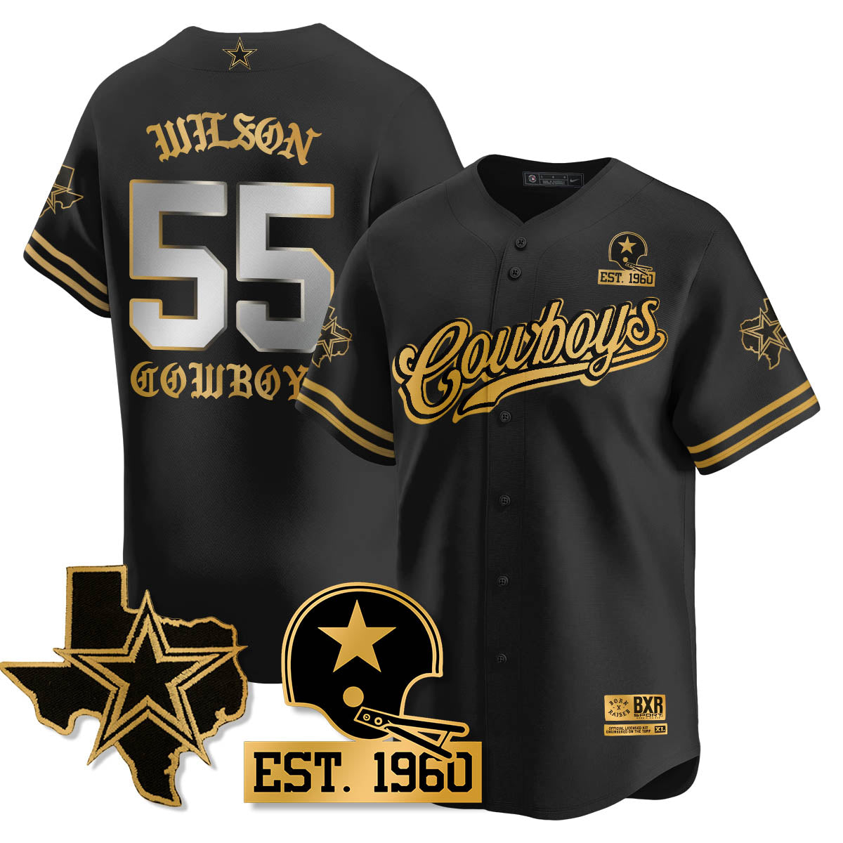 DAL Born x Raised Baseball Jersey - All Stitched-DTD