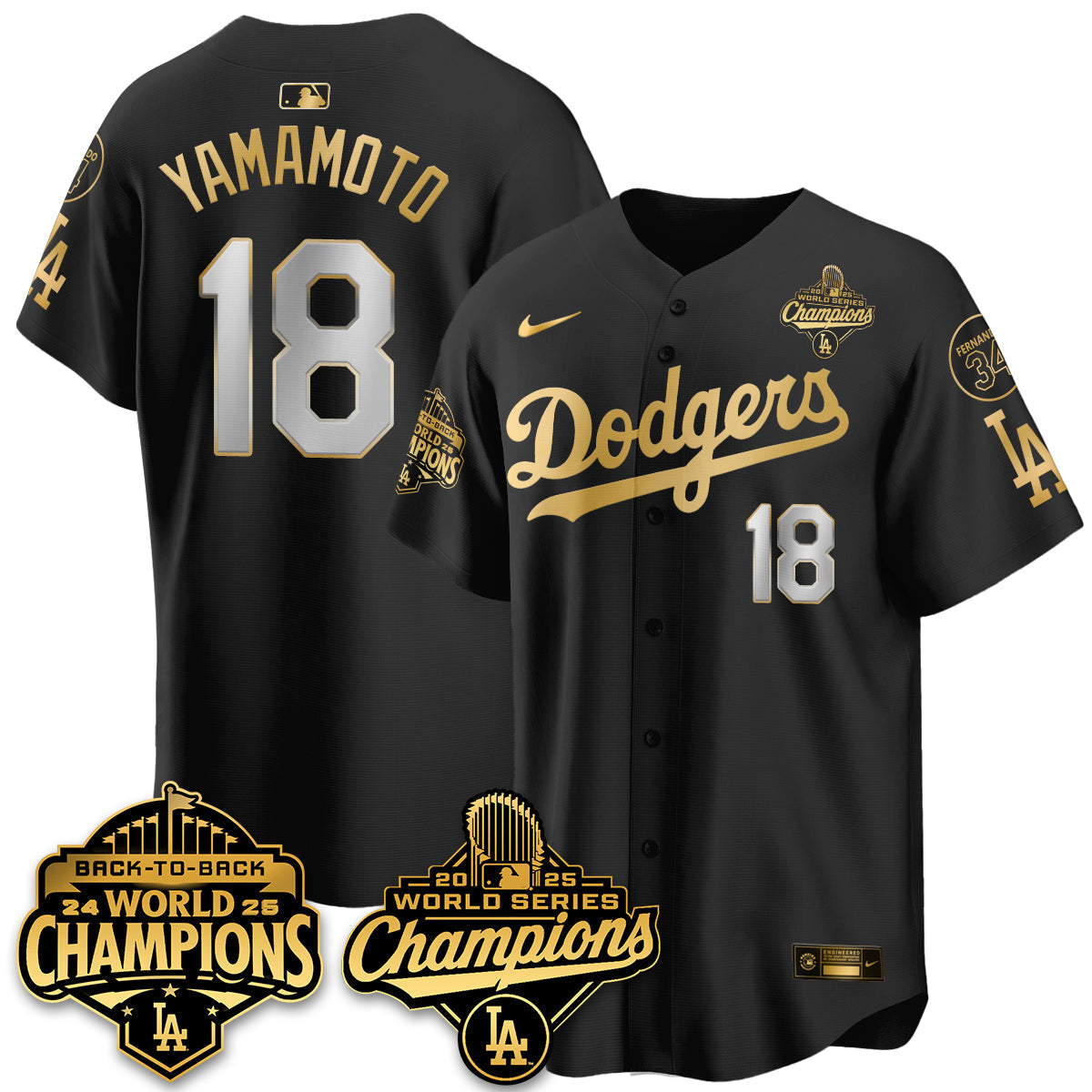 LAD 2025 World Series Champions Jersey - All Stitched-DTD