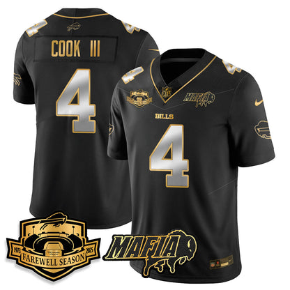 BUF 2025 Bills Mafia Patch Gold Vapor Limited Jersey - All Stitched-DTD
