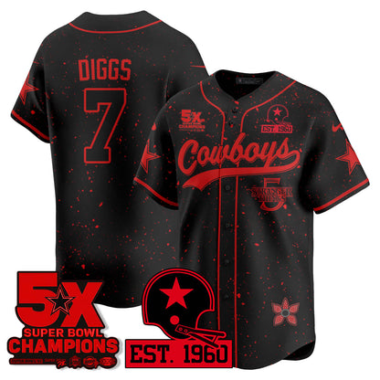 DAL Stranger Things Vapor Limited Baseball Jersey - All Stitched-DTD