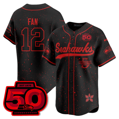 SEA Stranger Things Vapor Limited Baseball Jersey - All Stitched-DTD