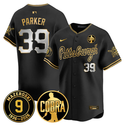 PIT Memories Vapor Limited Gold Jersey - Bill Mazeroski Patch - All Stitched-DTD