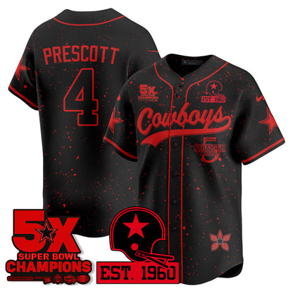 DAL Stranger Things Vapor Limited Baseball Jersey - All Stitched-DTD