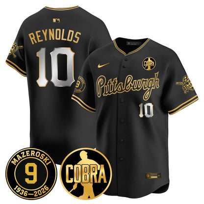 PIT Memories Vapor Limited Gold Jersey - Bill Mazeroski Patch - All Stitched-DTD
