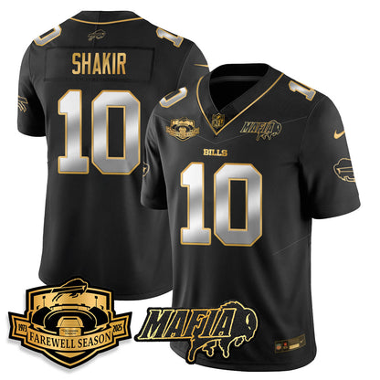 BUF 2025 Bills Mafia Patch Gold Vapor Limited Jersey - All Stitched-DTD
