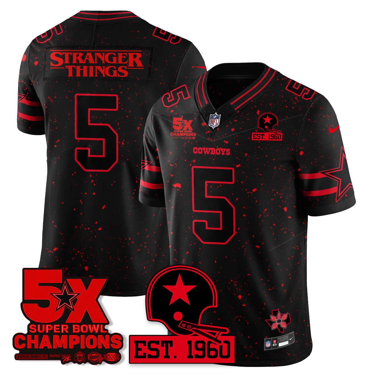 DAL 'Stranger Things Edition' Vapor Limited Jersey - All Stitched-DTD