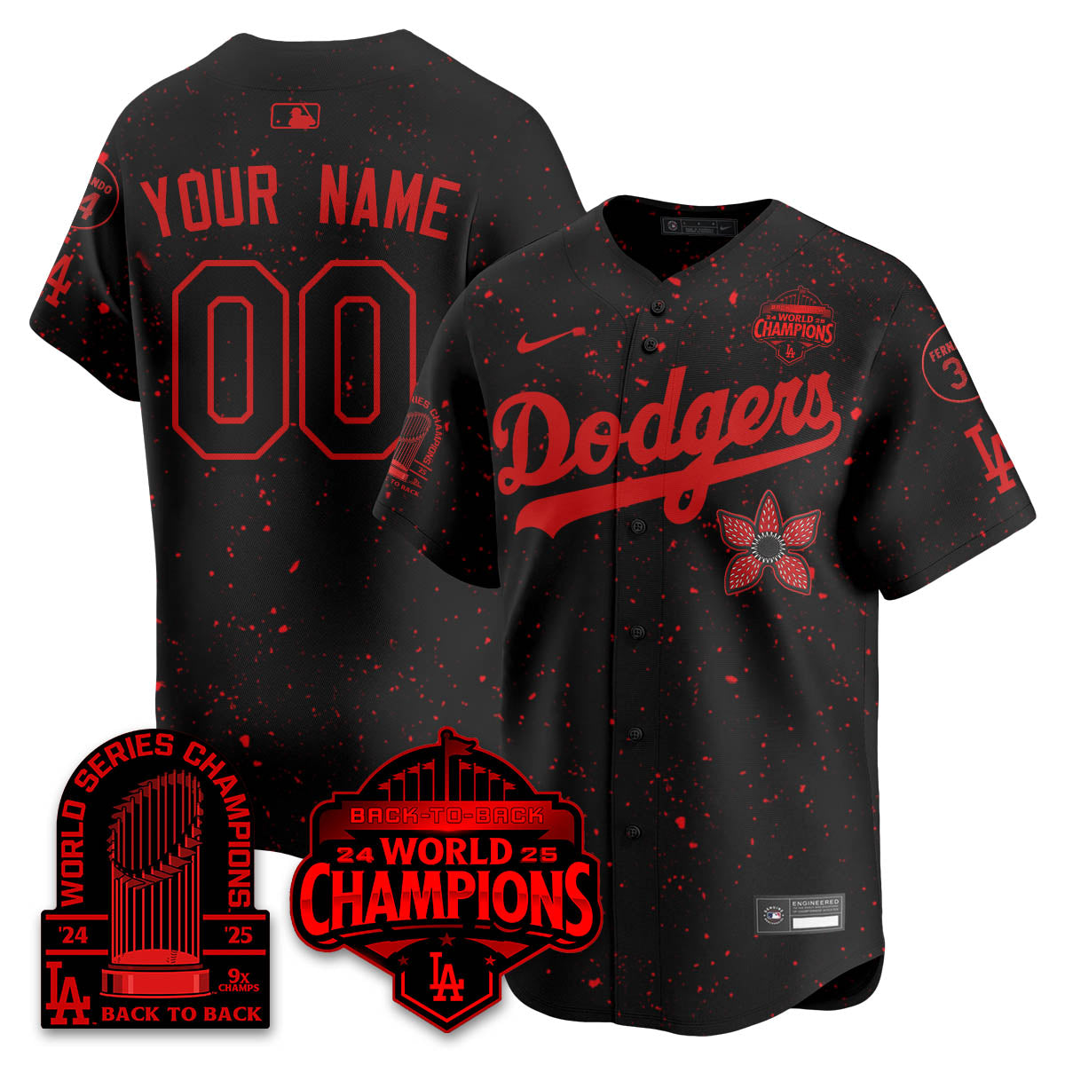 Custom LAD 2025 Champions x Stranger Things x 9x Champs Vapor Premier Jersey - All Stitched-DTD