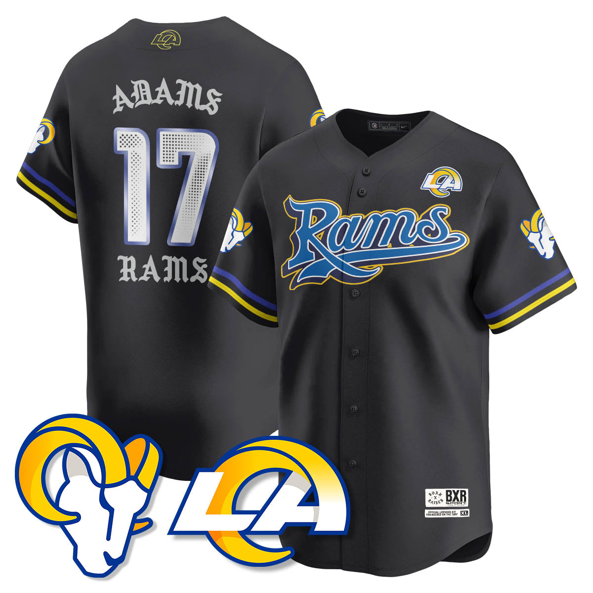 LAR Born x Raised Baseball Jersey - All Stitched-DTD