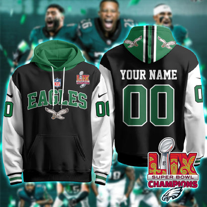 PHI Super Bowl LIX Champions Custom Hoodie-DTD