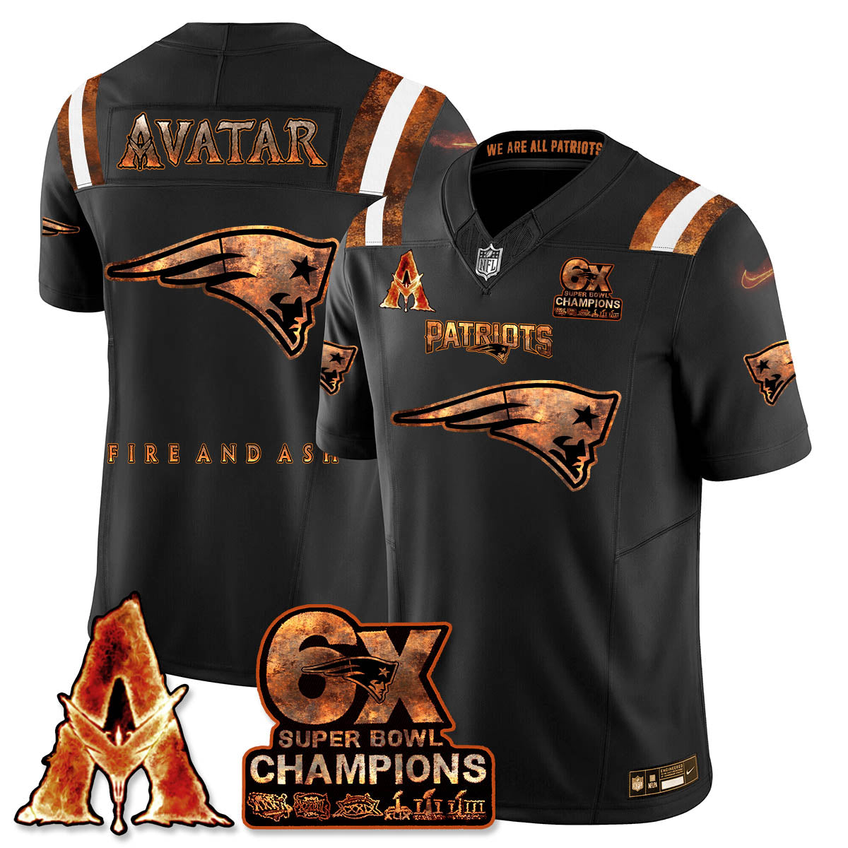NE x Avatar 3 Fire and Ash Jersey V2 - Stitched