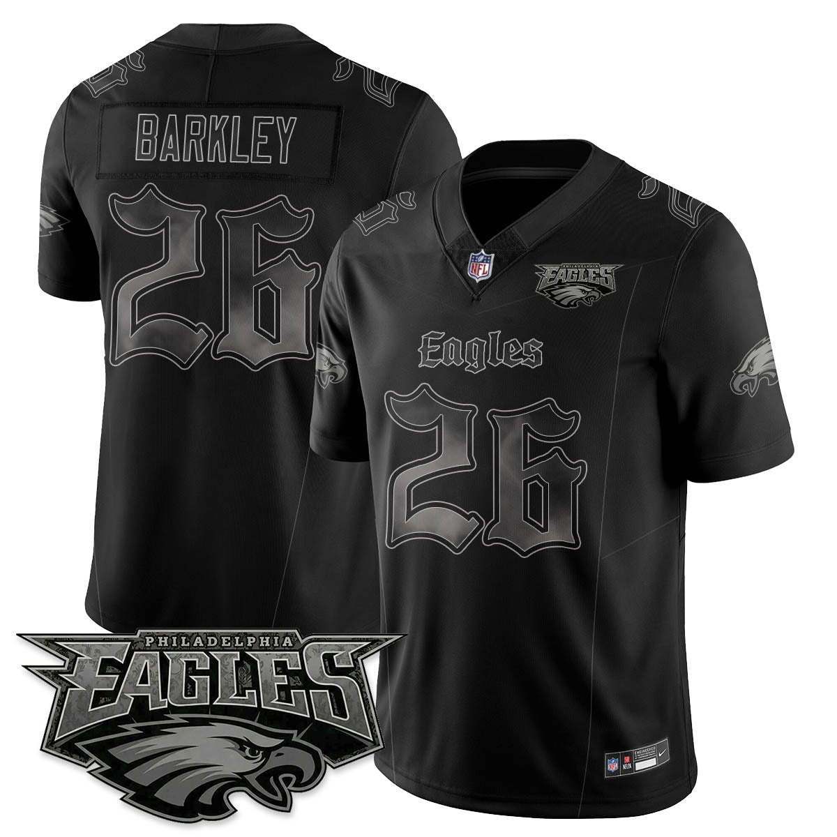 PHI 'Dark Gothic Philly' Vapor Limited Jersey - All Stitched-DTD