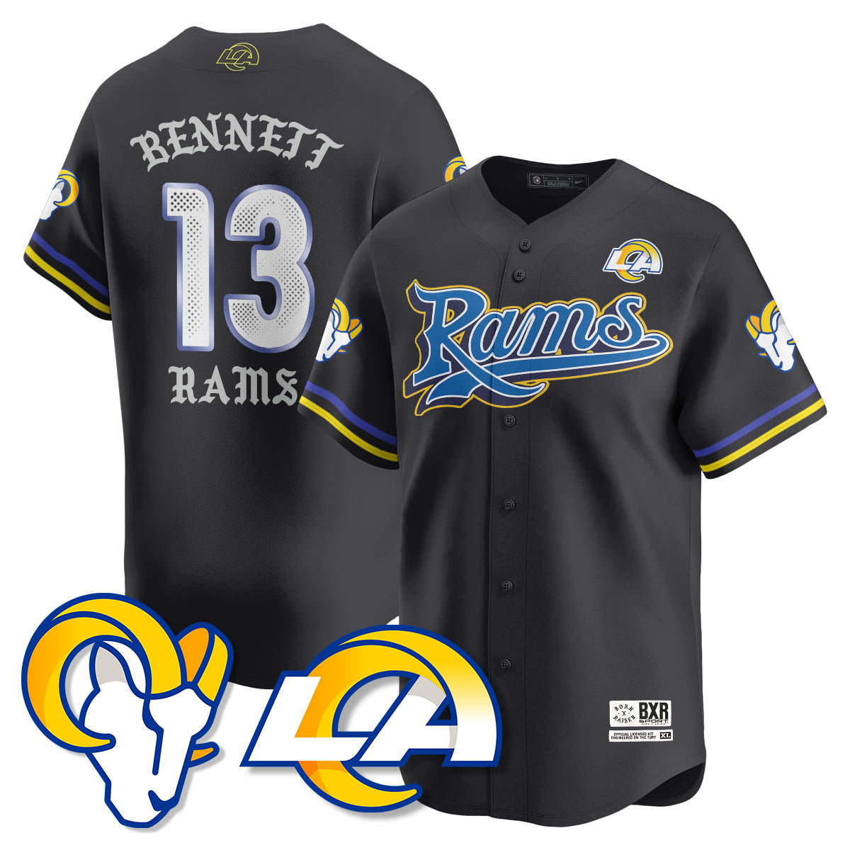 LAR Born x Raised Baseball Jersey - All Stitched-DTD