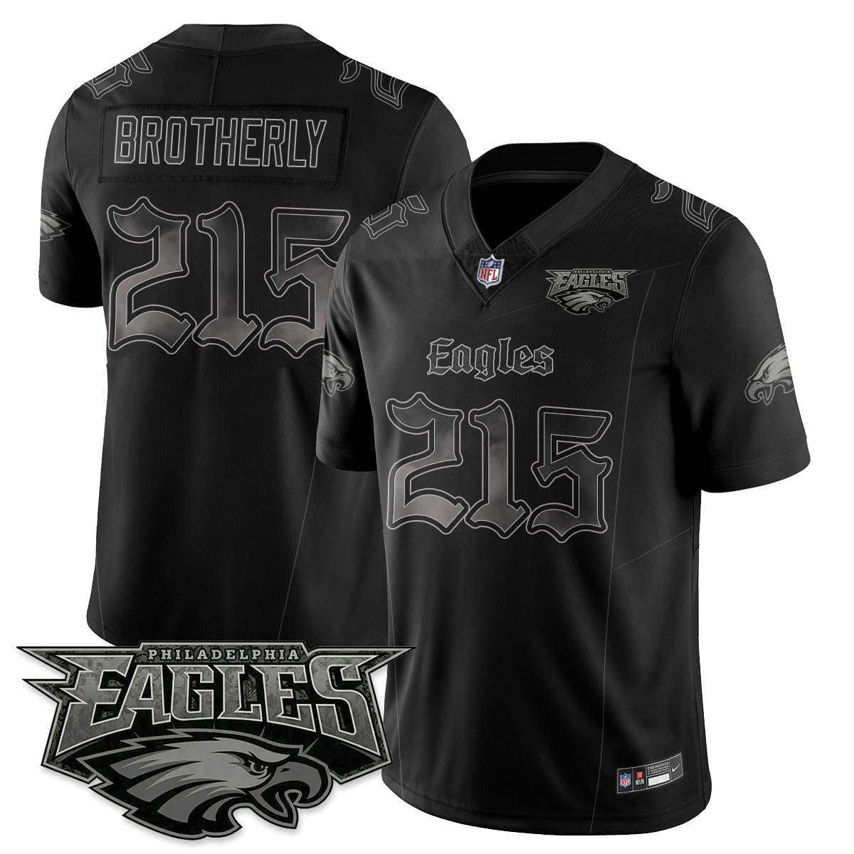 PHI 'Dark Gothic Philly' Vapor Limited Jersey - All Stitched-DTD