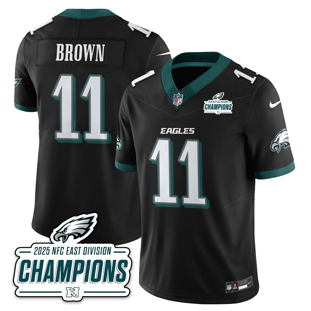PHI NFC East Champions Vapor Limited Jersey - All Stitched-DTD