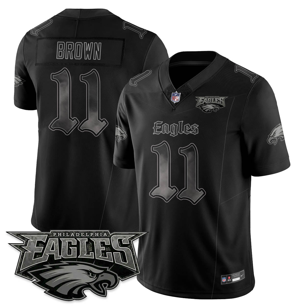 PHI 'Dark Gothic Philly' Vapor Limited Jersey - All Stitched-DTD