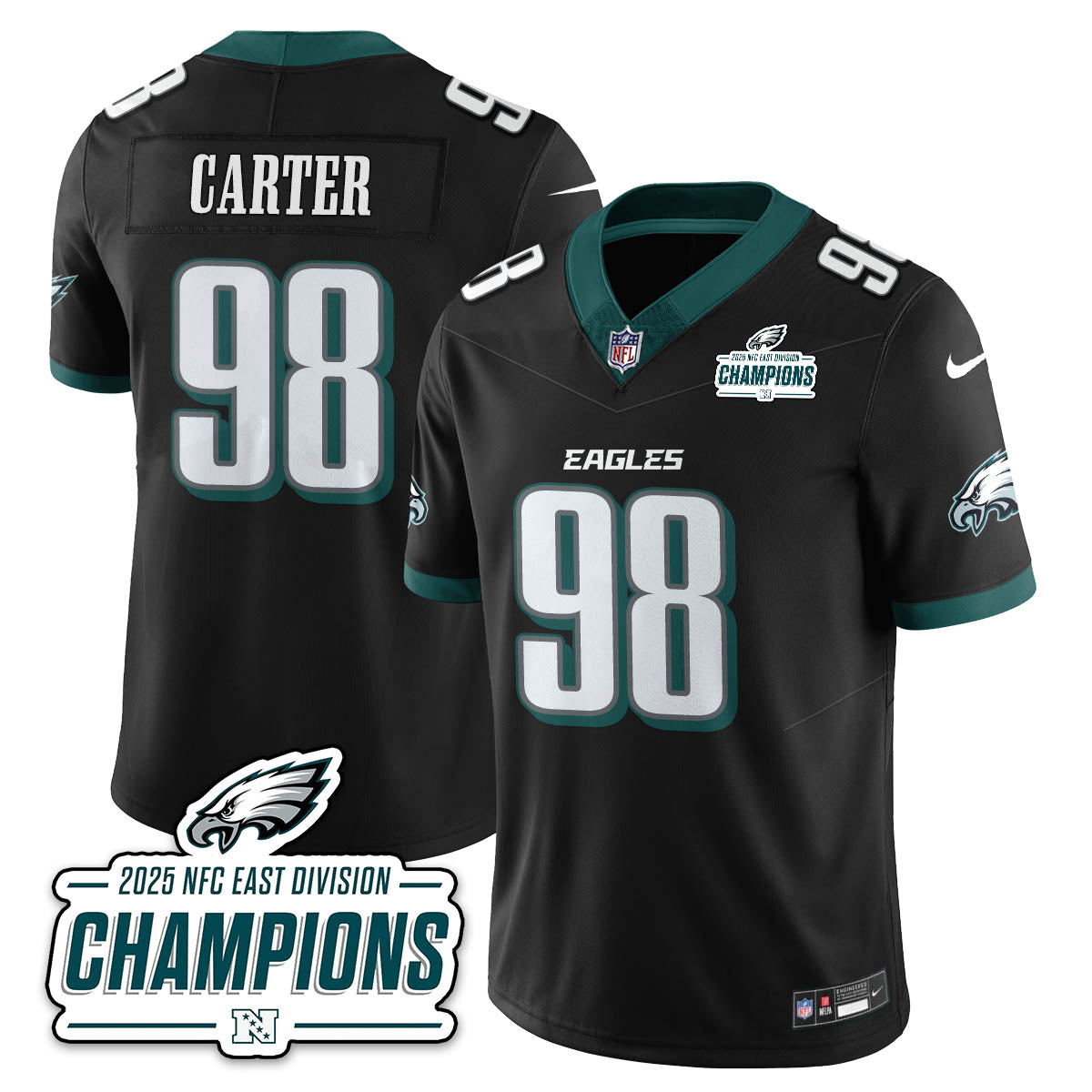 PHI NFC East Champions Vapor Limited Jersey - All Stitched-DTD