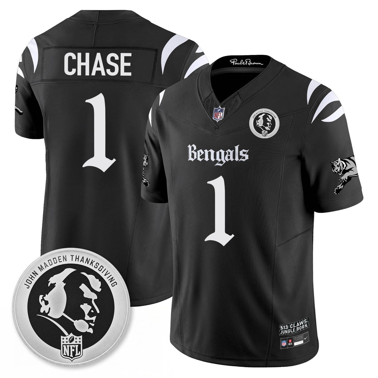 CIN Gothic Vapor Limited Jersey - John Madden Patch - All Stitched-DTD