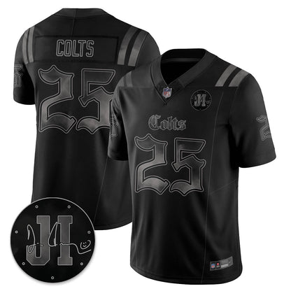 IND 'Dark Gothic' Vapor Limited Jersey - Jim Irsay Patch - All Stitched-DTD
