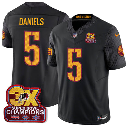 WAS 3-Time Champions Patch Vapor Limited Jersey - All Stitched-DTD