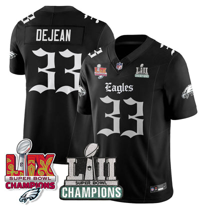 PHI 'Gothic Philly' LII-LIX Super Bowl Champions Vapor Limited Jersey - All Stitched-DTD