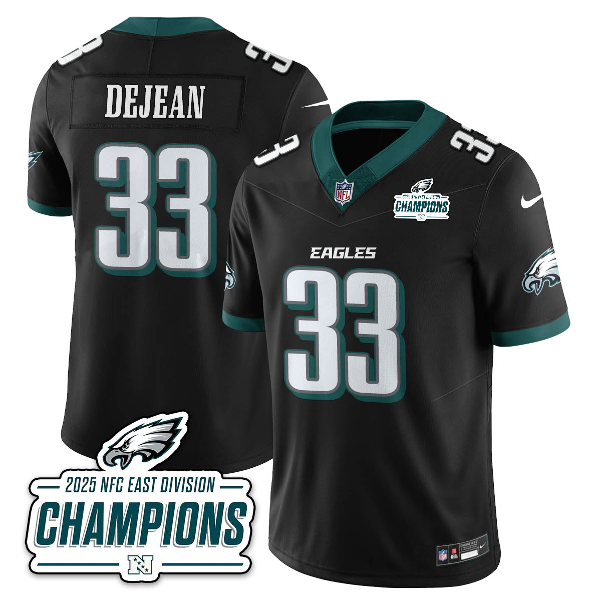 PHI NFC East Champions Vapor Limited Jersey - All Stitched-DTD