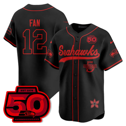 SEA Stranger Things Vapor Limited Baseball Jersey - All Stitched-DTD