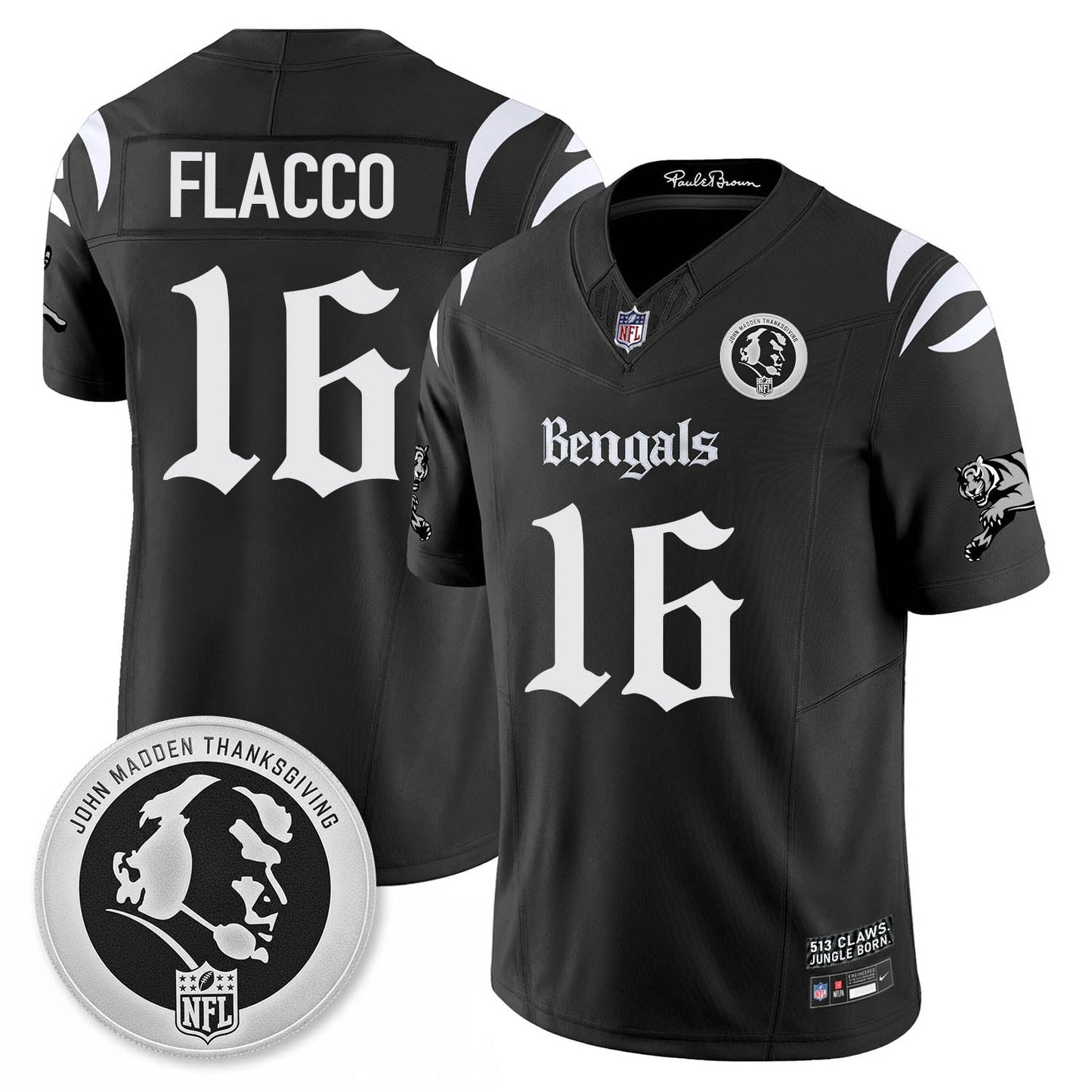 CIN Gothic Vapor Limited Jersey - John Madden Patch - All Stitched-DTD
