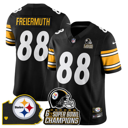 PIT 6-Time Champions Patch Vapor Limited Jersey - All Stitched-DTD