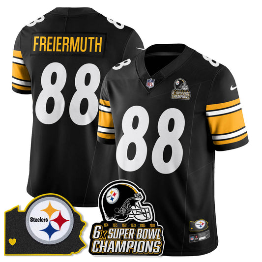 PIT 6-Time Champions Patch Vapor Limited Jersey - All Stitched-DTD