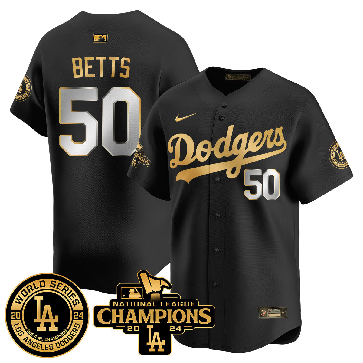 LAD World Series NL Champions Jersey - All Stitched-DTD