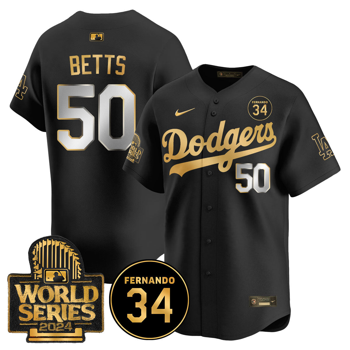 Dodgers Fernando Valenzuela Memorial Jersey - All Stitched-DTD