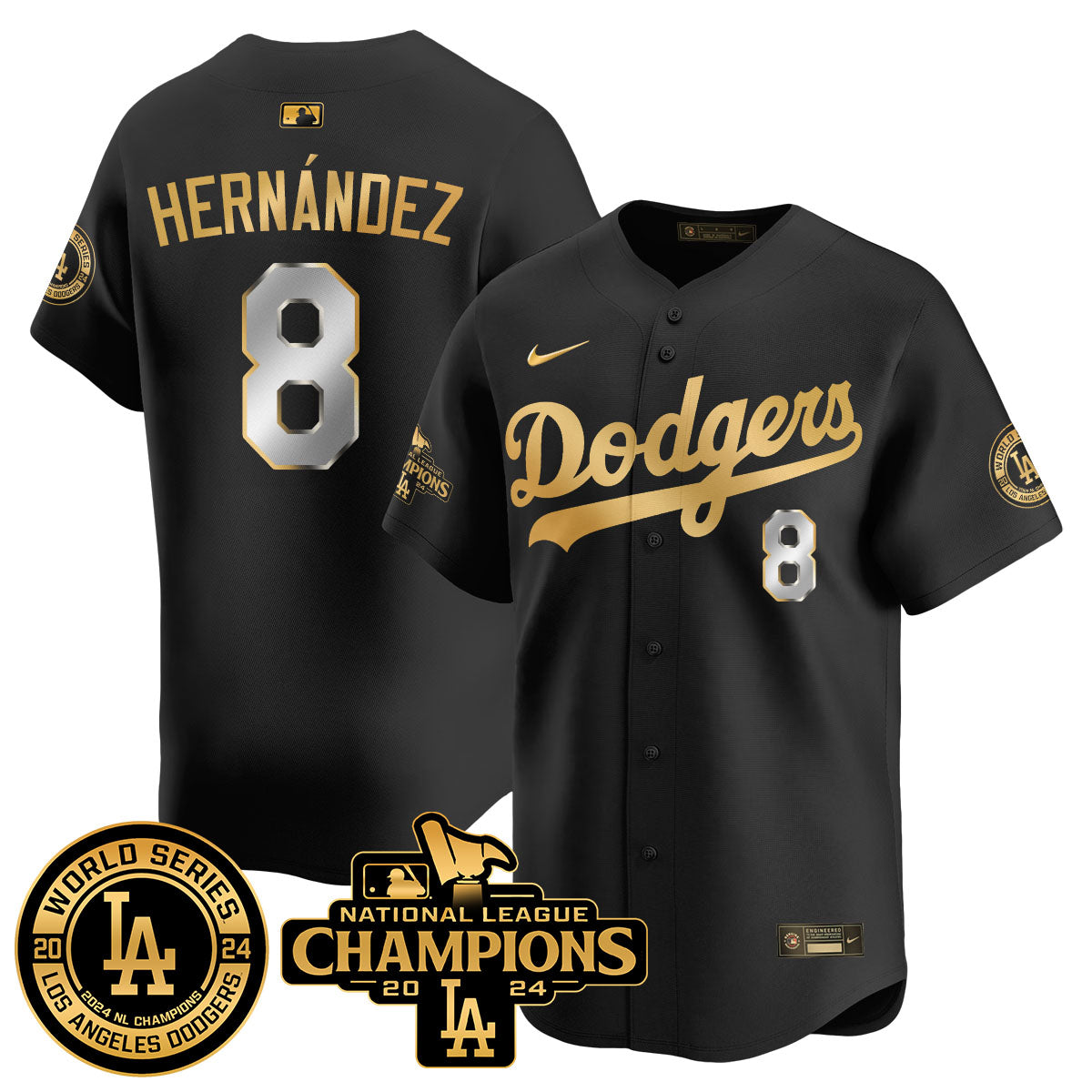 LAD World Series NL Champions Jersey - All Stitched-DTD