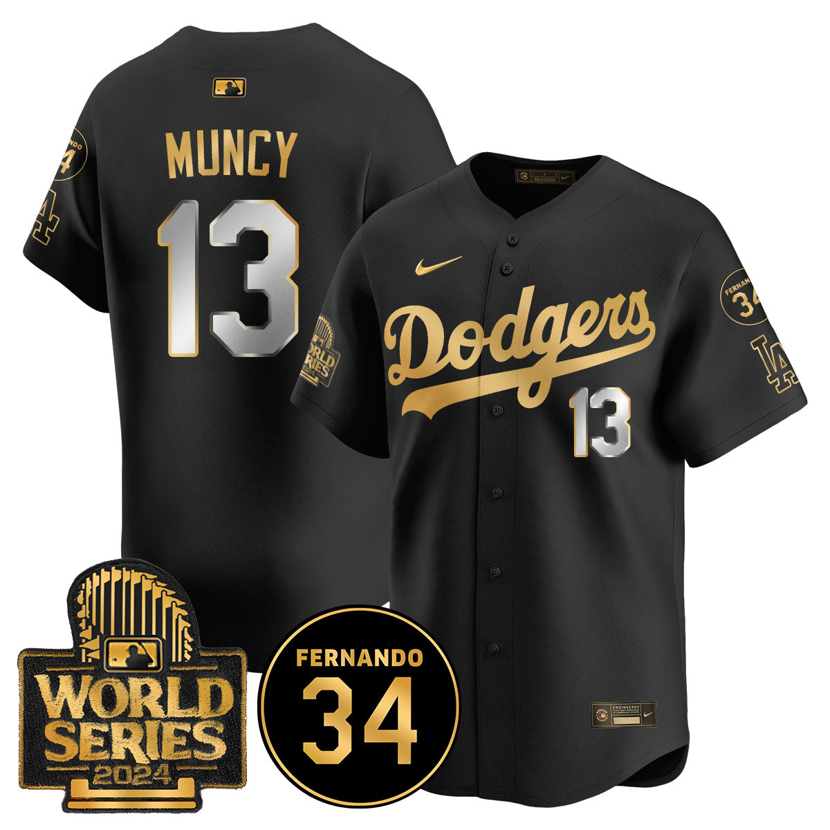 Dodgers Fernando Valenzuela Memorial Jersey - All Stitched-DTD