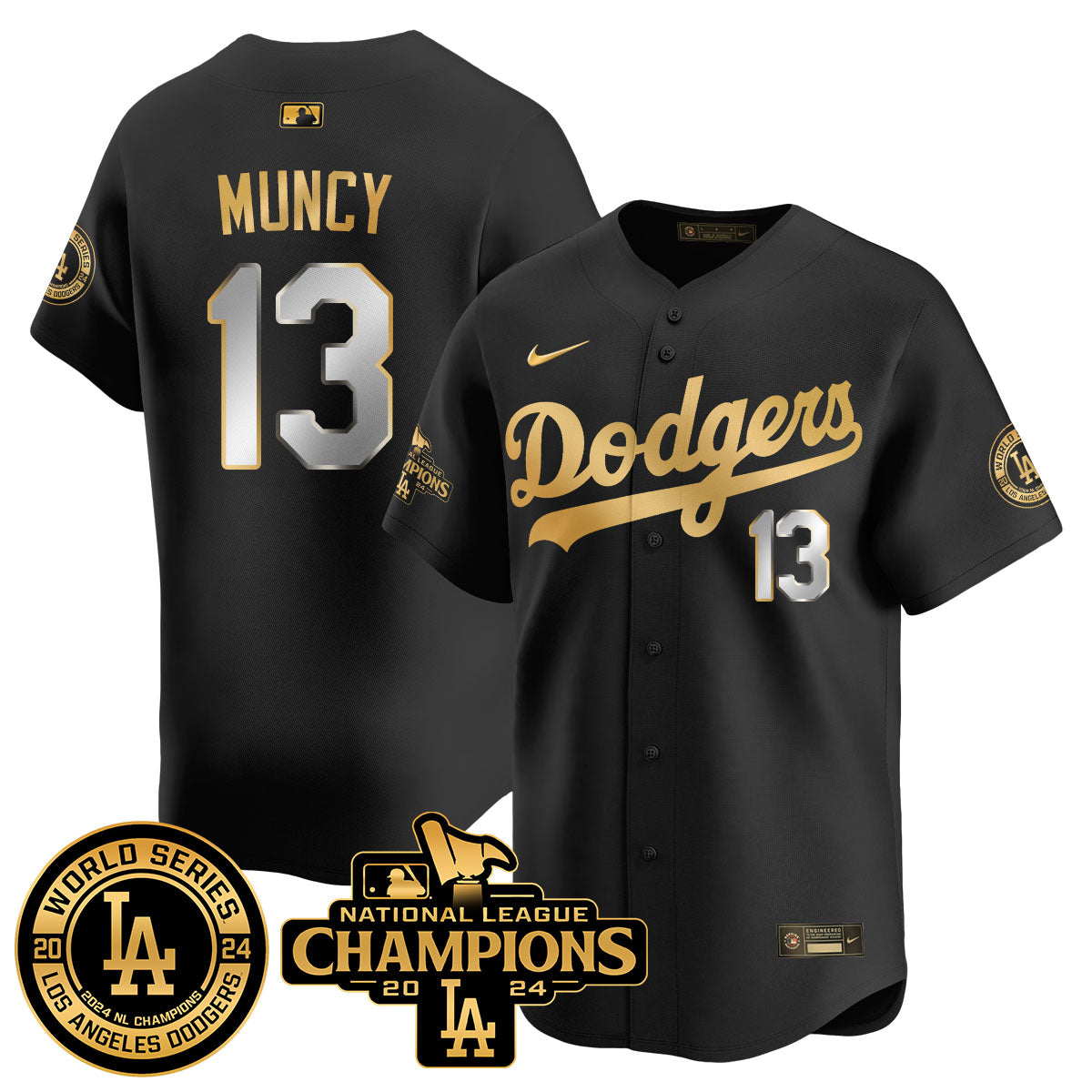 LAD World Series NL Champions Jersey - All Stitched-DTD