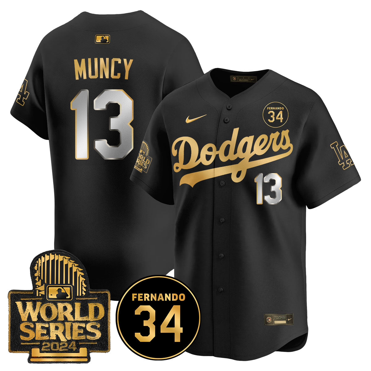 Dodgers Fernando Valenzuela Memorial Jersey - All Stitched-DTD