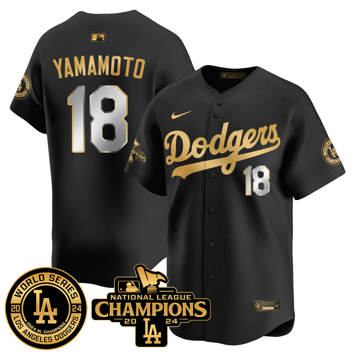LAD World Series NL Champions Jersey - All Stitched-DTD