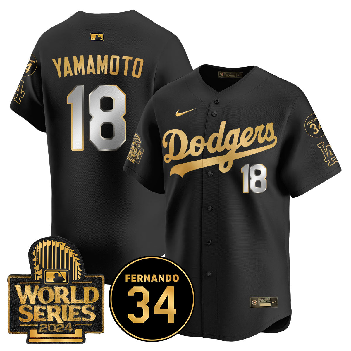 Dodgers Fernando Valenzuela Memorial Jersey - All Stitched-DTD