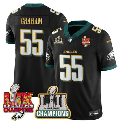 PHI LII-LIX Super Bowl Champions Vapor Limited Gold Jersey - All Stitched-DTD