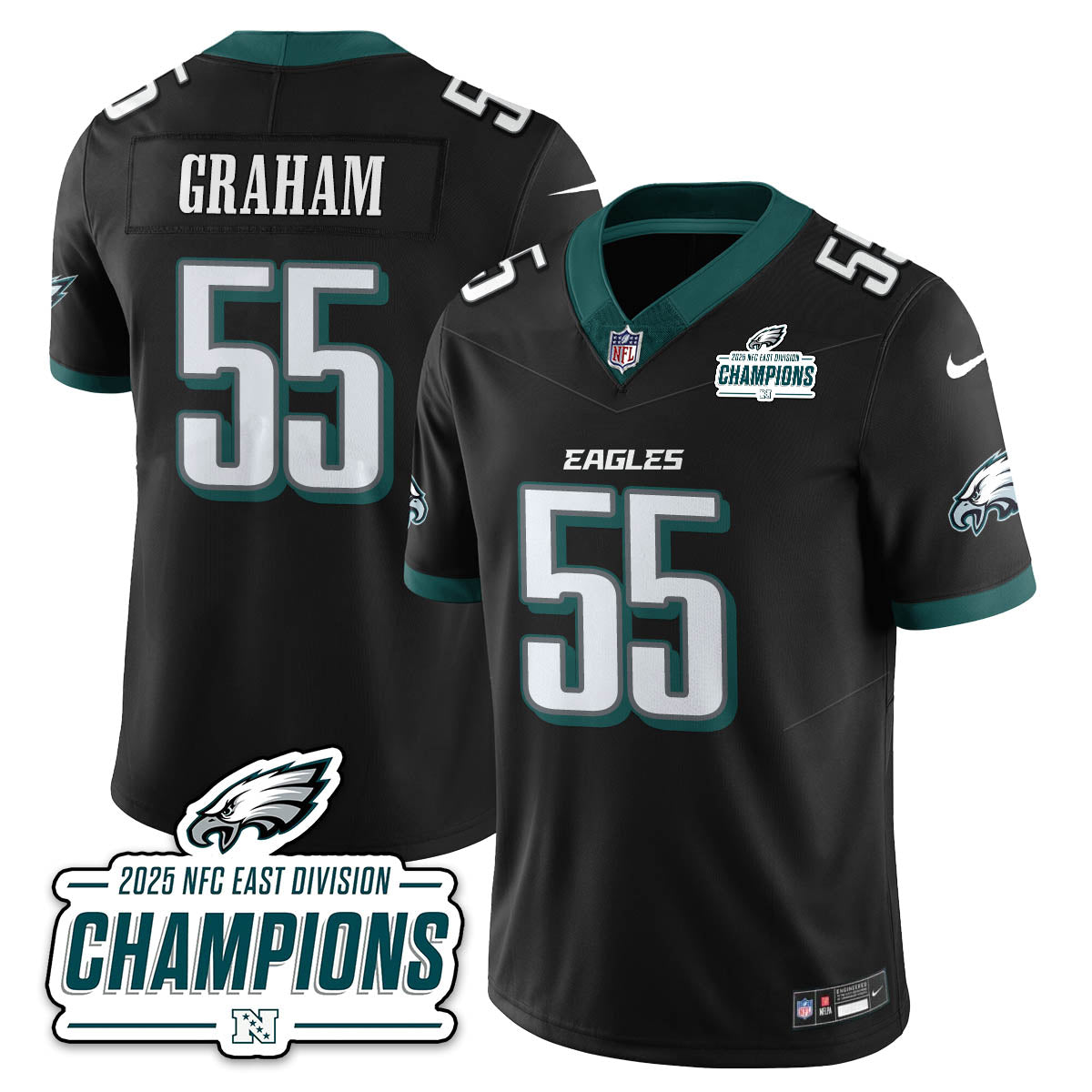 PHI NFC East Champions Vapor Limited Jersey - All Stitched-DTD