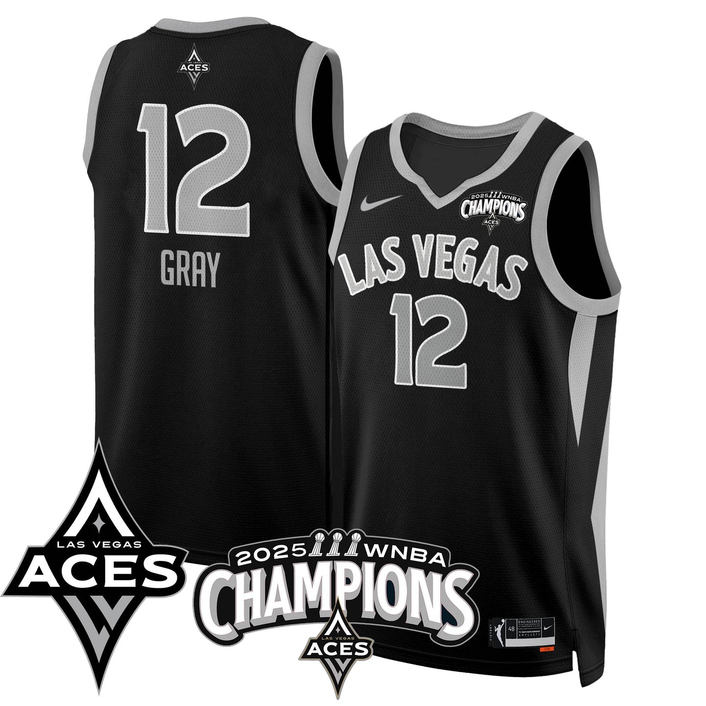Las Vegas Aces 2025 WNBA Championship Jersey - All Stitched-DTD
